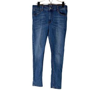 asos Women's Skinny Fit High Rise Medium Stonewash Wash Jeans 32 x 30